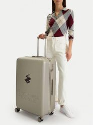 Beverly Hills Polo Club Walizka duża CEO-BHPC-L-003-08-BEIGE Beżowy. Brązowe walizki Beverly Hills Polo Club, bez wzorów, z tworzywa sztucznego, duże. Za 399.99 zł.