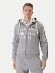 Aeronautica Militare Bluza 261FE2070UF00677 Szary Comfort Fit. Szare bluzy Aeronautica Militare, l, bez wzorów, z bawełny, bez kaptura. Za 799.99 zł.