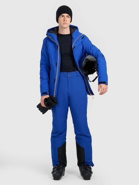 4F Spodnie narciarskie z szelkami membrana 10000 męskie - niebieskie 3XL. Niebieskie spodnie narciarskie i snowboardowe 4F, m, bez wzorów, narciarskie. Za 599.99 zł.