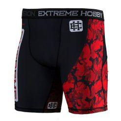 Spodenki Vale Tudo do MMA męskie EXTREME HOBBY RED WARRIOR. Czarne odzież kompresyjna EXTREME HOBBY, l, bez wzorów, z elastanu. Za 179.00 zł.