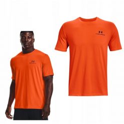 Męski T-Shirt Sportowy Under Armour Rush 825 Energy. Brązowe t-shirty sportowe Under Armour, bez wzorów, bez ramiączek, do biegania. Za 173.87 zł.
