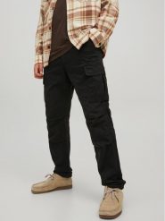 Jack&Jones Spodnie materiałowe Ace 12216664 Czarny Carrot Fit. Czarne spodnie materiałowe Jack&Jones, m, bez wzorów, z bawełny. Za 179.99 zł.
