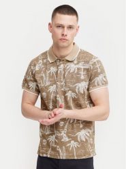 Blend Polo 20716905 Beżowy Regular Fit. Brązowe koszulki polo Blend, m, bez wzorów, z bawełny, bez kołnierzyka, bez ramiączek. Za 99.99 zł.