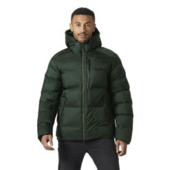 Kurtka puchowa Helly Hansen Winter. Czarne kurtki Helly Hansen, bez wzorów, z puchu, z kapturem. W wyprzedaży za 1,251.50 zł.