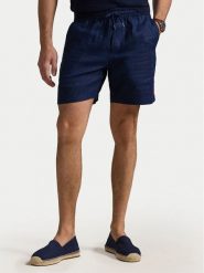 Polo Ralph Lauren Szorty materiałowe 710958586003 Granatowy Classic Fit. Niebieskie szorty Polo Ralph Lauren, m, bez wzorów, ze lnu. Za 639.99 zł.