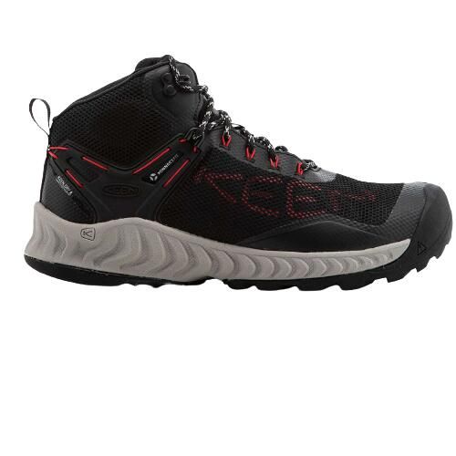 Buty trekkingowe męskie Keen Nxis Evo Wp. Czarne trekkingi Keen, bez wzorów, bez zapięcia. Za 585.06 zł.