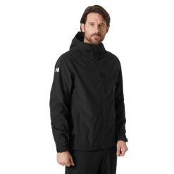 Kurtka softshell męska Helly Hansen Paramount Hooded Softshell Jkt. Czarne kurtki Helly Hansen, m, bez wzorów, z softshellu, bez kaptura. Za 549.99 zł.