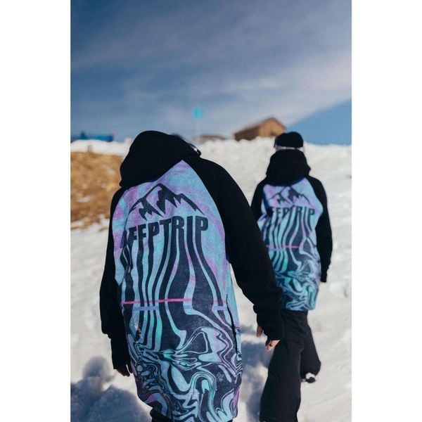 Bluza outdoorowa z kapturem męska DEEP TRIP Melt softshell. Czarne bluzy DEEP TRIP, na zimę, m, bez wzorów, z softshellu, z kapturem. Za 499.00 zł.