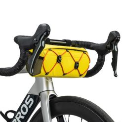 Torba rowerowa Rockbros na kierownicę 2,2L. Żółte torby na ramię ROCKBROS, bez wzorów, z materiału, na ramię, bez dodatków. Za 99.99 zł.