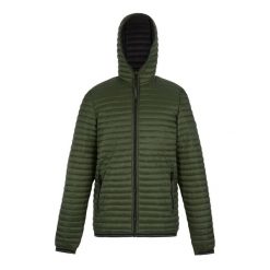 Męska Ocieplana Kurtka Rigain. Czarne kurtki Regatta, m, bez wzorów, z puchu, bez kaptura. Za 221.99 zł.
