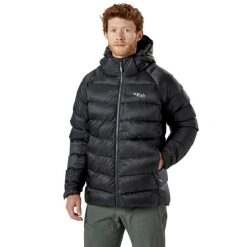 Kurtka puchowa męska Rab Axion Pro Jacket z kapturem. Czarne kurtki RAB, m, bez wzorów, z puchu, z kapturem. Za 959.99 zł.