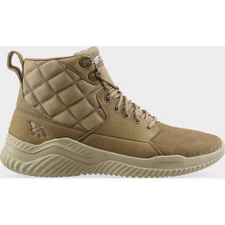 Buty lifestyle męskie OBMH201 - jasny brąz. Buty sportowe casual 4F, bez wzorów, ze skóry, bez zapięcia. Za 249.99 zł.