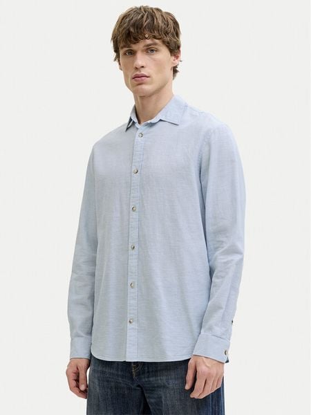 Jack & Jones Koszula Summer 12289174 Błękitny Regular Fit. Niebieskie koszule Jack & Jones, m, bez wzorów, z bawełny, bez kołnierzyka, bez ramiączek. Za 159.99 zł.