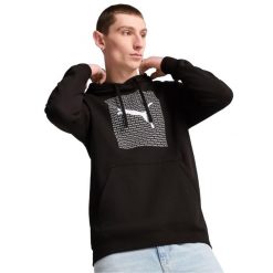 Męska Bluza Z Logo Essentials. Czarne bluzy z kapturem Puma, m, bez wzorów, z bawełny, z kapturem. Za 287.99 zł.