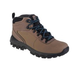 Buty do chodzenia męskie Columbia Newton Ridge Ii Waterproof. Brązowe buty trekkingowe Columbia, bez wzorów, bez zapięcia. Za 539.00 zł.