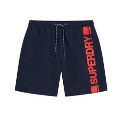 Wzorzyste Szorty kąpielowe Superdry. Niebieskie kąpielówki Superdry, m, bez wzorów, z materiału. Za 240.35 zł.