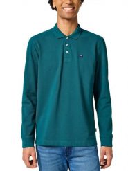 Wrangler Koszulka polo w kolorze morskim rozmiar: XL. Zielone bezrękawniki Wrangler, xl, bez wzorów, z bawełny, bez kołnierzyka, bez ramiączek. Za 158.10 zł.