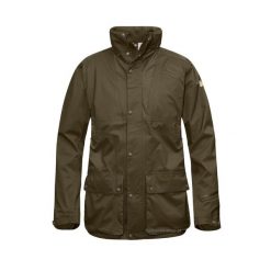 Kurtka turystyczna męska Fjallraven Varmland Eco-Shell. Zielone kurtki Fjällräven, m, bez wzorów, z poliamidu, bez kaptura. W wyprzedaży za 1,312.49 zł.