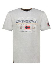 Geographical Norway Koszulka "Jecking" w kolorze szarym rozmiar: XXL. Szare bezrękawniki Geographical Norway, xxl, bez wzorów, z bawełny, bez kołnierzyka, bez ramiączek. Za 67.09 zł.