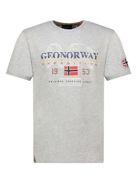 Geographical Norway Koszulka "Jecking" w kolorze szarym rozmiar: XXL. Szare bezrękawniki Geographical Norway, xxl, bez wzorów, z bawełny, bez kołnierzyka, bez ramiączek. Za 59.95 zł.