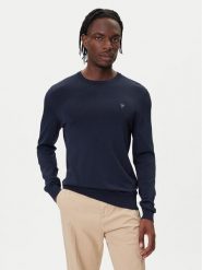 Guess Sweter M4YR29 Z3DM0 Granatowy Regular Fit. Niebieskie swetry rozpinane Guess, m, z aplikacjami, z wiskozy, bez kołnierzyka, bez ramiączek. Za 339.99 zł.