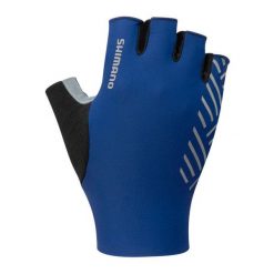 Rękawiczki kolarskie ADVANCED, granatowe. Niebieskie rękawiczki Shimano, na lato, bez wzorów, z materiału. W wyprzedaży za 139.65 zł.