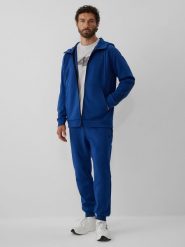 4F Spodnie dresowe joggery męskie - granatowe XL. Niebieskie joggery i bojówki 4F, m, bez wzorów, z dresówki. Za 189.99 zł.