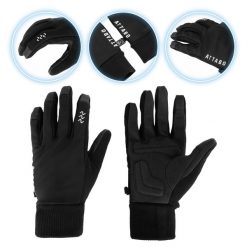 Rękawiczki rowerowe ATTABO LOREEF GLOVES windproof ocieplane. Czarne rękawiczki ATTABO, bez wzorów. Za 99.99 zł.