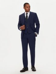 Boss Garnitur H-Huge 50521724 Granatowy Slim Fit. Niebieskie garnitury Boss, m, bez wzorów, z syntetyku. Za 2,669.00 zł.