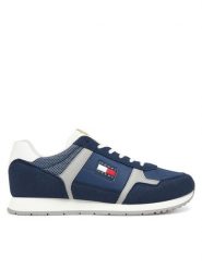Tommy Jeans Sneakersy Tjm Runner Casual EM0EM01590 Granatowy. Niebieskie buty sportowe casual Tommy Jeans, bez wzorów, z jeansu, bez zapięcia. Za 389.99 zł.