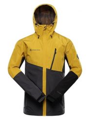 Alpine Pro Kurtka przeciwdeszczowa "Norem 3" w kolorze czarno-żółtym rozmiar: S. Czarne kurtki outdoor i hardshell Alpine Pro, m, bez wzorów, bez kaptura. Za 493.40 zł.