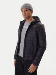 Kappa Kurtka przejściowa Logo Astrom 34243TW Czarny Slim Fit. Czarne kurtki Kappa, m, bez wzorów, z syntetyku, bez kaptura. Za 299.99 zł.
