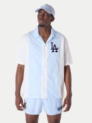 New Era Koszula LA Dodgers Stripe Revere 60596335 Biały Regular Fit. Białe koszule New Era, l, bez wzorów, z bawełny, bez kołnierzyka, bez ramiączek. Za 199.99 zł.