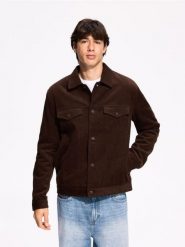 Sztruksowa koszula regular fit - ciemnobrązowy. Brązowe koszule Reserved, l, bez wzorów, ze sztruksu, bez kołnierzyka, bez ramiączek. Za 199.99 zł.