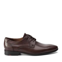 Półbuty Lloyd. Brązowe eleganckie półbuty Lloyd, bez wzorów, bez obcasa, bez zapięcia. Za 489.99 zł.