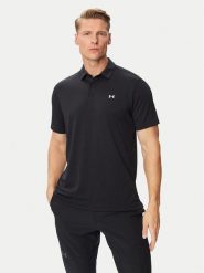 Under Armour Polo Pique 6012303 Czarny Regular Fit. Czarne koszulki polo Under Armour, m, bez wzorów, z syntetyku, bez kołnierzyka, bez ramiączek. Za 199.99 zł.