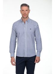 The Time of Bocha Koszula - Regular fit - w kolorze niebieskim rozmiar: M. Niebieskie koszule The Time of Bocha, m, bez wzorów, z bawełny, bez kołnierzyka, bez ramiączek. Za 130.99 zł.