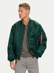 Alpha Industries Kurtka bomber 100101 Zielony Regular Fit. Zielone kurtki Alpha Industries, m, bez wzorów, z syntetyku, bez kaptura. Za 569.99 zł.