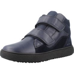 Buty GEOX J36LEA 05422 J Niebieski. Niebieskie buty turystyczne Geox, bez wzorów, ze skóry, bez zapięcia, trekkingowe. Za 211.99 zł.