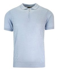 Koszulka POLO Niebieska Dzianinowa, Casualowa, Męska, Krótki Rękaw. Niebieskie bluzki z długim rękawem MCL, m, bez wzorów, z dzianiny, bez kołnierzyka, bez ramiączek. Za 145.00 zł.