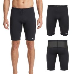 Spodenki neoprenowe męskie AQUASTIC SeaFlex 2.0. Czarne krótkie spodenki sportowe AQUASTIC, l, bez wzorów, z materiału. Za 119.99 zł.