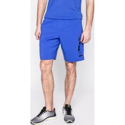 Reebok - Szorty. Niebieskie krótkie spodenki sportowe Reebok, m, bez wzorów, z poliesteru. W wyprzedaży za 69.90 zł.