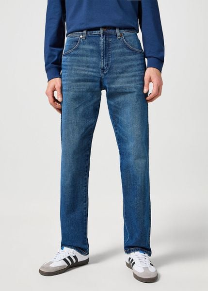 WRANGLER MĘSKIE SPODNIE JEANSOWE FRONTIER OUTLAW INDIGO 112356829 W16V008826. Niebieskie jeansy Wrangler, l. Za 229.99 zł.