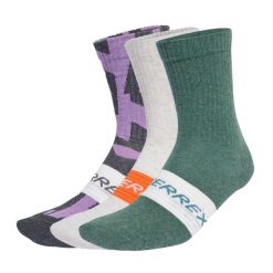 Skarpety Terrex Multi 3 Pack. Białe skarpety Adidas, bez wzorów, z bawełny. W wyprzedaży za 65.66 zł.