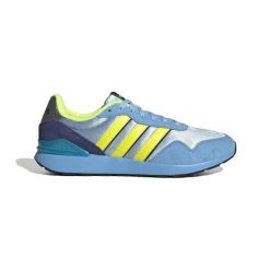 Klasyczne buty treningowe adidas Run 60S 4.0. Niebieskie sztyblety Adidas, bez wzorów, z gumy, bez obcasa, bez zapięcia. Za 295.45 zł.