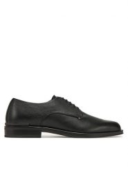 Tommy Hilfiger Półbuty Core Hilfiger Leather Shoe FM0FM05375 Czarny. Czarne eleganckie półbuty Tommy Hilfiger, bez wzorów, ze skóry, bez obcasa, bez zapięcia. Za 439.99 zł.