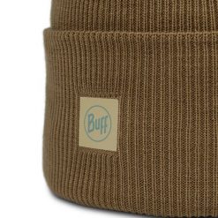 Czapka BUFF CROSSKNIT BEANIE SOLID GINGKO. Żółte bielizna termoaktywna Buff, uniwersalny, bez wzorów, z dzianiny, bez ramiączek, do biegania. Za 180.85 zł.