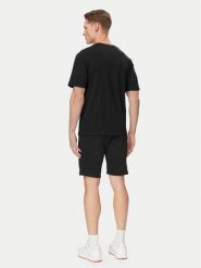 Jack & Jones Komplet t-shirt i spodenki Brandon 12298184 Czarny Regular Fit. Czarne krótkie spodenki sportowe Jack & Jones, m, bez wzorów, z bawełny. Za 119.99 zł.