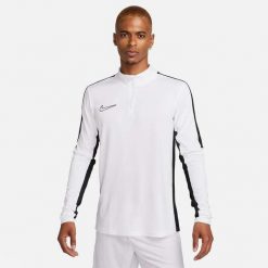 Bluza treningowa męska Nike Academy 23 Dril Top. Białe bluzy Nike, m, bez wzorów, bez kaptura. Za 185.00 zł.