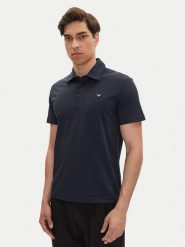 Emporio Armani Polo EM000571 AF12331 UB102 Granatowy Regular Fit. Niebieskie koszulki polo Emporio Armani, l, bez wzorów, z bawełny, bez kołnierzyka, bez ramiączek. Za 339.99 zł.